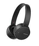 Sony WHCH500 Auriculares inalámbricos de diadema (Bluetooth, NFC, duración de batería de hasta 20 h, diafragma de 30 mm, manos libres), Negro